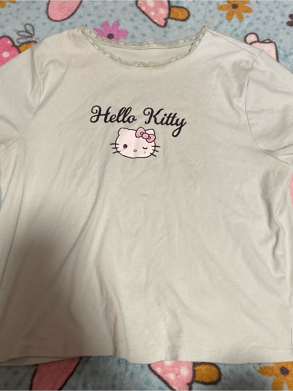Light Blue Hello Kitty Short Sleeve Tee